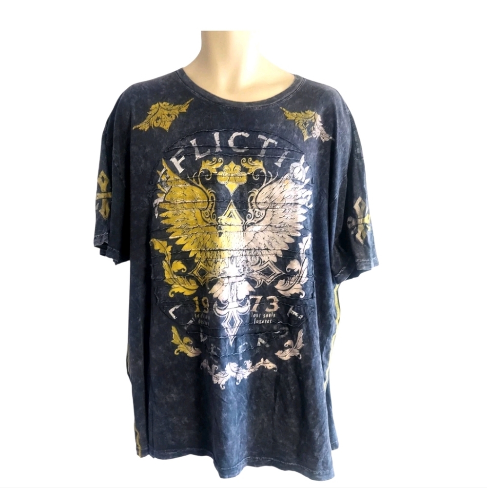 Affliction Mens T Shirt Size 2XL Lost Souls Seek and Destroy Live Fast